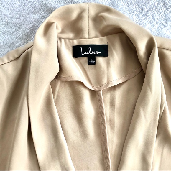 SOLD✖️Lulu's Taupe Miss Punctuality Blazer | Large - Picture 6 of 11